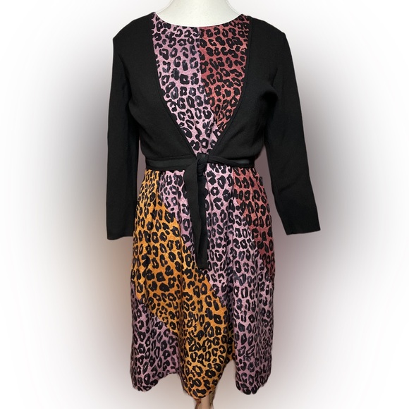 **HP** Maeve Anthropology Wynn Tunic Animal Print Color Block Dress - Picture 5 of 10